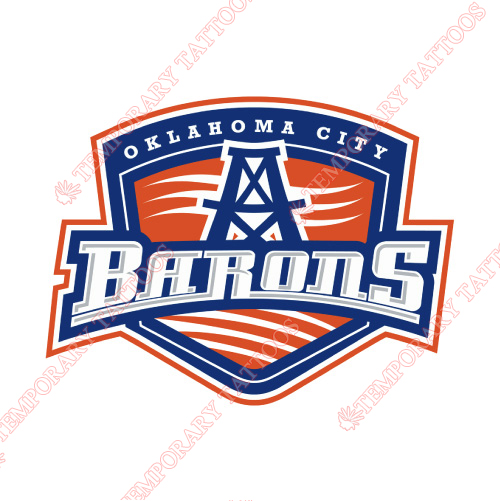 Oklahoma City Barons Customize Temporary Tattoos Stickers NO.9091